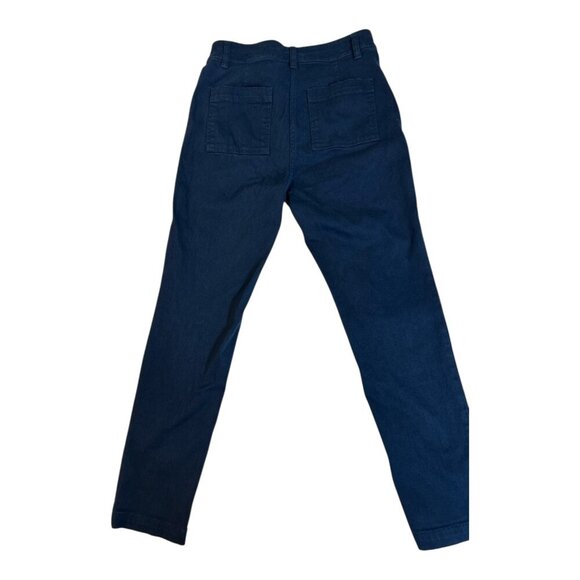 J. Jill High-Rise Cargo Cargos Women Size 4 | Navy Stretch Casual - Picture 3 of 11